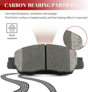 Ceramic Disc Brake Pads Set Front and Rear Replacement for Honda Accord 2016-2017 Lx-S