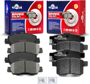 Ceramic Disc Brake Pads Set Front and Rear Replacement for Honda Accord 2016-2017 Lx-S