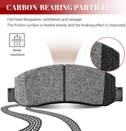 Ceramic Disc Brake Pads Set Front and Rear Replacement for Ford F-250/ F-350 Super Duty 2005 2006 2007 2008 2009 2010 2011 2012