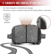 Front and Rear Ceramic Disc Brake Pads Set Replacement for Toyota Avalon 2000 2001 2002 2003 2004/ Solara 1999-2003/ Camry 2000-2001