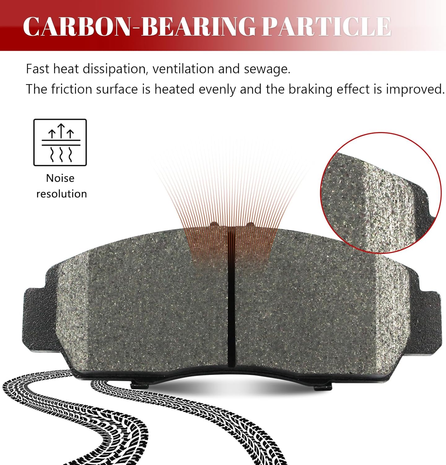Ceramic Disc Brake Pads Set Front Replacement for Honda Civic 2012 Gx/Civic 2013-2014 Natural Gas