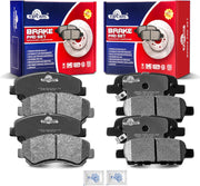 Ceramic Disc Brake Pads Set Front and Rear Replacement for Nissan Maxima 2009 2010 2011 2012 2013 2014 2016 2017 2018 2019/ Juke 2014-2017 Nismo Rs/Sentra 2009-2012 2.5L Se-R Spec-V