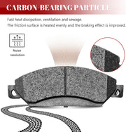 Front and Rear Ceramic Disc Brake Pads Set for Cadillac Escalade Esv Ext, for Chevy Avalanche Silverado 1500 2007-2013/ Suburban 1500 Tahoe 2007-2014,for Gmc Sierra 1500 Yukon Xl 1500