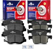 Ceramic Disc Brake Pads Set Front and Rear Replacement for Hon-da Civic 2016 2017 2018 2019 2020 2021