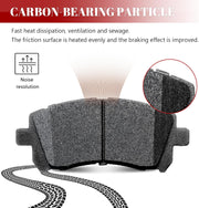 Front and Rear Ceramic Disc Brake Pads Set Replacement for Subaru Legacy H4 2.5L 1997-1998/ Legacy 1999 with 10.9 In