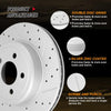 4WD Front Rear Drilled Rotors + Brake Pads for Ford F-150 Lincoln Mark LT 6-Lugs - YXPCARS