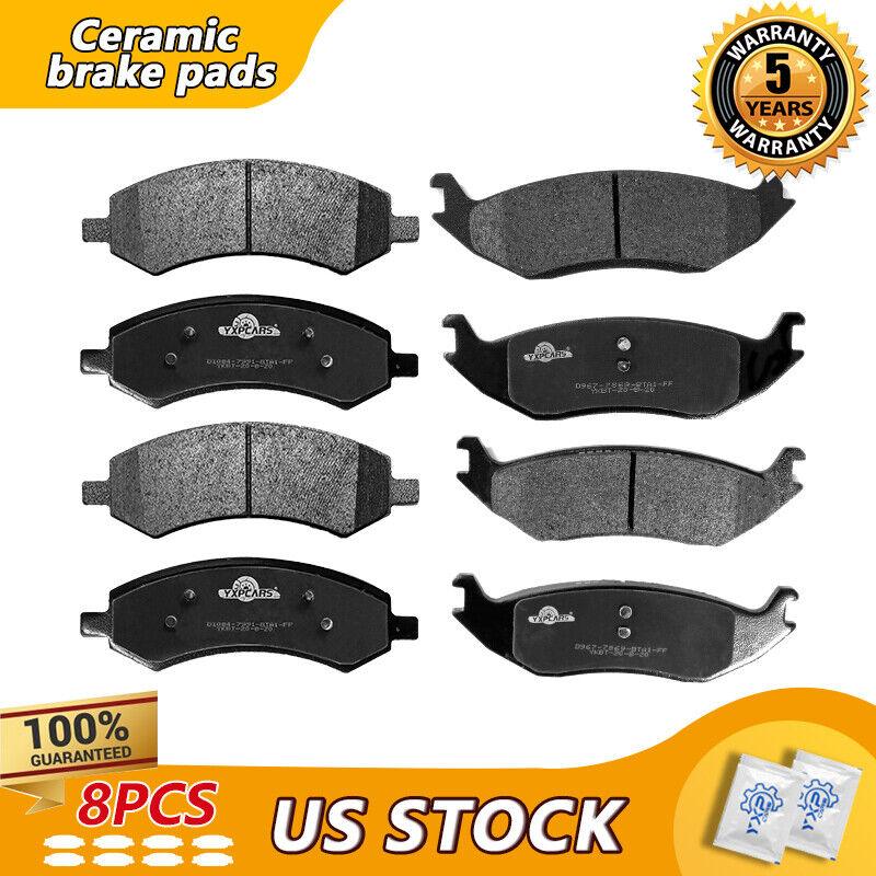 Front Rear Ceramic Brake Pads For Dodge Ram 1500 2017 2016 2015 2014 2013-2006 - YXPCARS