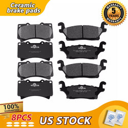 Front Rear Ceramic Brake Pads For 2006 2007 2008 2009 2010 Hummer H3 H3T