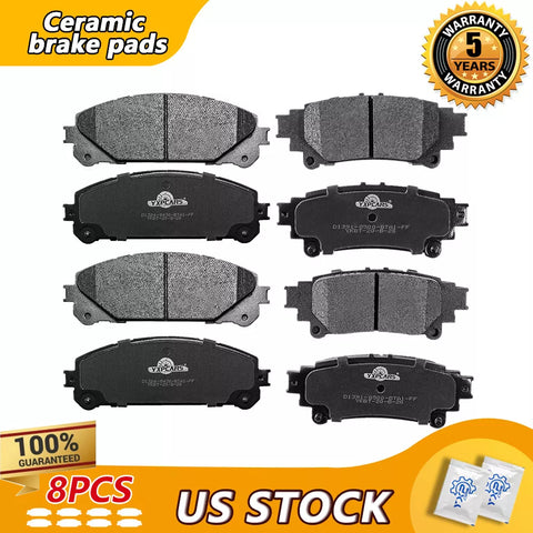 Front Rear Ceramic Brake Pads for Lexus RX350 RX450h Toyota Sienna Highlander