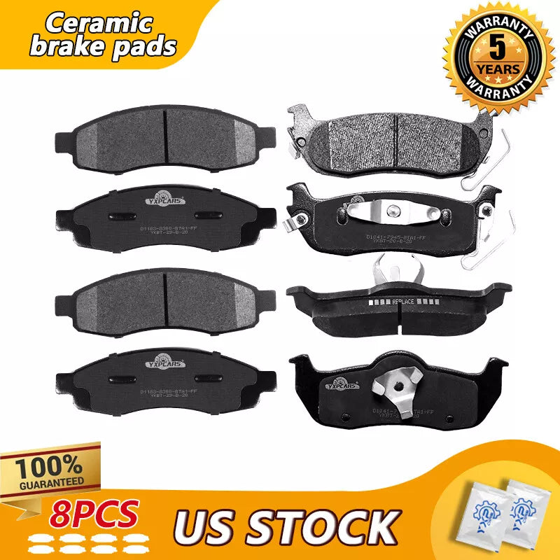 For Nissan Armada Titan, Infiniti QX56,Front & Rear Ceramic Disc Brake Pads Set