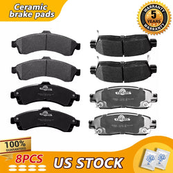 Front Rear Ceramic Brake Pad For Chevrolet 7 Passenger Trailblazer EXT XL XUV