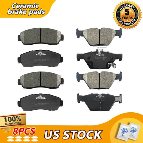 FRONT and REAR Ceramic Disc Brake Pad For 2016 2017 2018 Subaru Legacy 2.5i