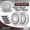 Front Rear Drilled Slot Brake Rotors Ceramic Pad Kit For Ford Expedition Lincoln - YXPCARS