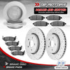 For 2005 - 2010 Jeep Grand Cherokee Commander Front & Rear Rotors + Brake Pads