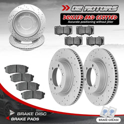 Front & Rear Brake Rotors & Pads for 2010 2011 2012-2020 Lexus GX460 4Runner