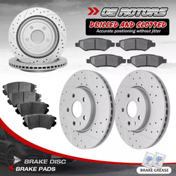 Front Rear Brake Rotors + Pads Kit For 2010 - 2015 Chevrolet Camaro LS & LT V6