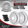 Front Rear Drilled Brake Rotors +Pads For Buick Enclave Outlook GMC Acadia