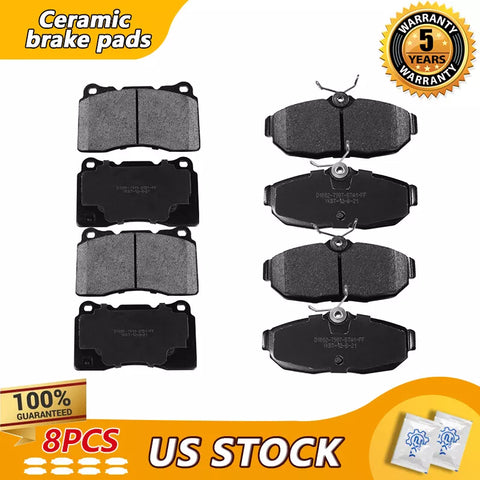 Front & Rear Ceramic Brake Pad For 2007-2011 Ford Mustang Shelby GT500