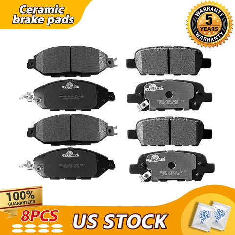 For Infiniti JX35 QX60 Nissan Murano Pathfinder,Front & Rear Ceramic Brake Pads