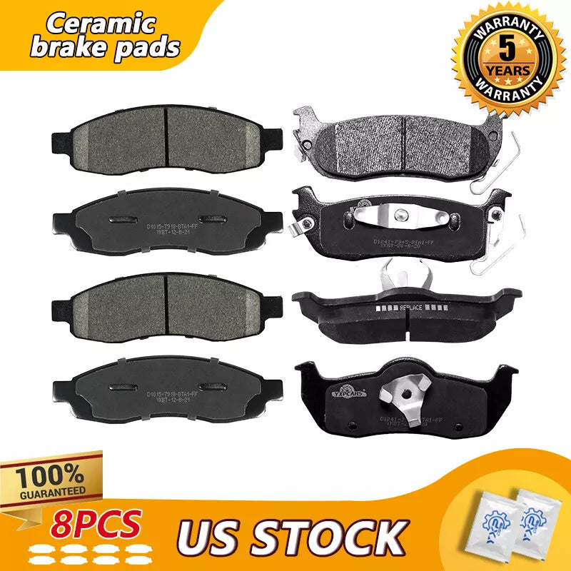 For Nissan Pathfinder Armada Titan Infiniti QX56,Front Rear Ceramic Brake Pads