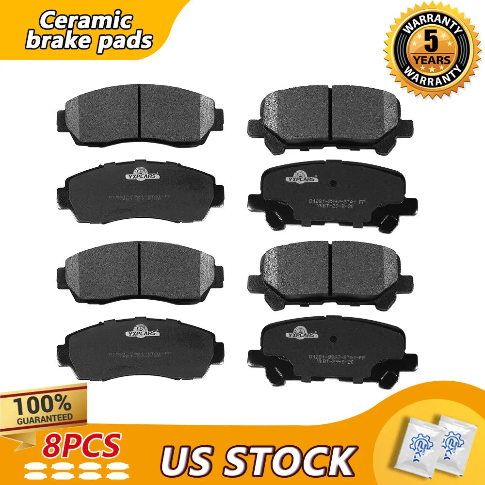 Front & Rear Ceramic Brake Pad For 2011 - 2017 Honda Odyssey