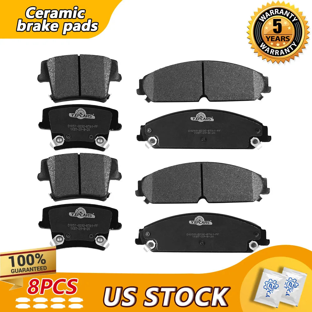 Front Rear Ceramic Brake Pads For Dodge Charger Challenger Magnum Chrysler 300