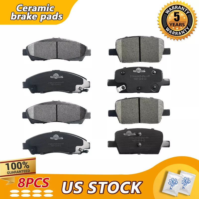 Front and Rear Ceramic Disc Brake Pads Fit For Chevrolet Traverse GMC Acadia XT5