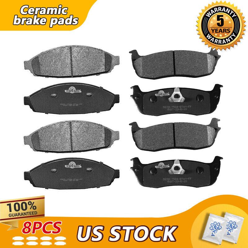 For 2003-2011 Lincoln Town Car,Front & Rear Disc Ceramic Brake Pads - YXPCARS