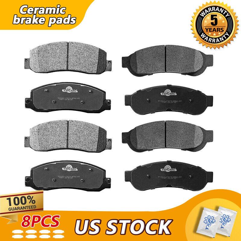 Front Rear Ceramic Brake Pad For 2009 2010 2011 2012 Ford F-250 F-350 Super Duty - YXPCARS