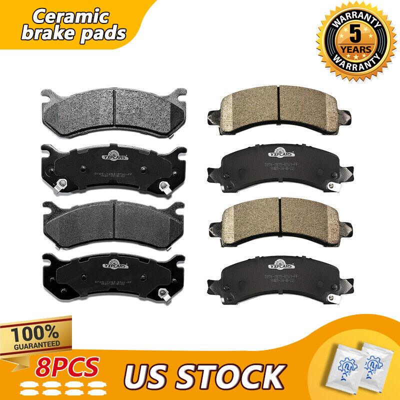 Front & Rear Ceramic Disc Brake Pad Kit for Cadillac Chevrolet GMC - YXPCARS