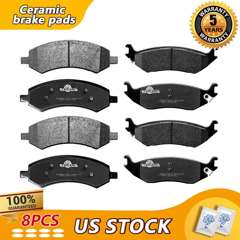 Front Rear Ceramic Brake Pads For Dodge Ram 1500 2018 2017 2016 2015 2014-2006 - YXPCARS