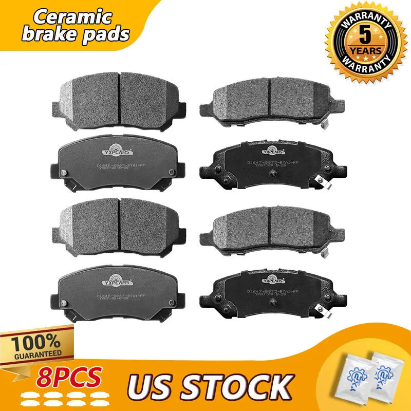 Front Rear Ceramic Brake Pads Fit For 2013 2014 2015 2016 Dodge Dart