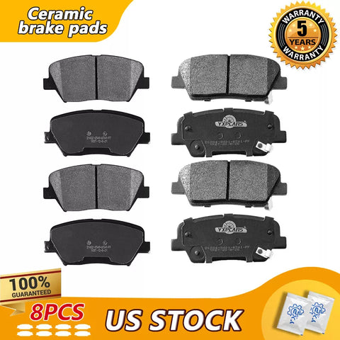 For Hyundai Santa Fe Kia Sorento Front & Rear Ceramic Brake Pads Set