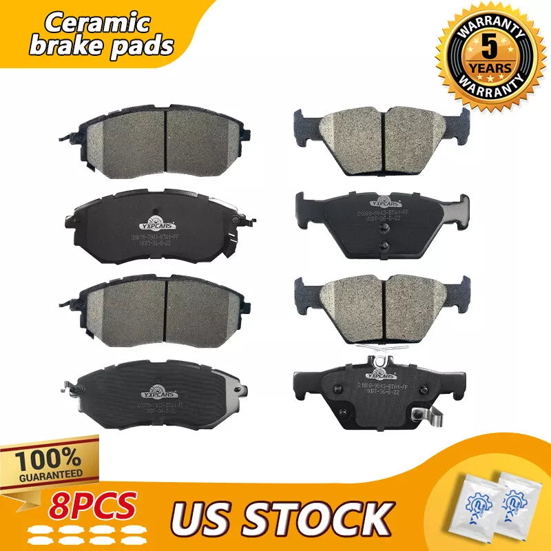 FRONT + REAR Ceramic Disc Brake Pad For 15-18 Subaru Outback 15-18 Legacy 3.6R