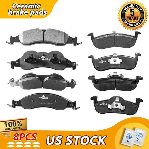 Front & Rear Ceramic Brake Pads For 2007 2008 2009 Ford Expedition Navigator - YXPCARS